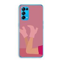 Pink boots: Oppo Find X3 Lite Transparant Hoesje