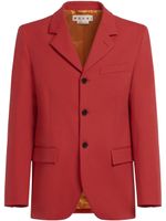 Marni blazer à simple boutonnage - Rouge