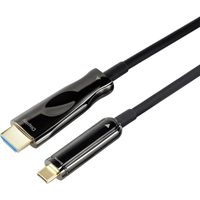 Renkforce RF-4531596 USB-C-displaykabel USB-C / HDMI Adapterkabel USB-C stekker, HDMI-A-stekker 30.00 m Zwart Rond - thumbnail