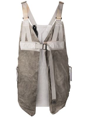 Boris Bidjan Saberi débardeur à fermeture à boucle - Gris
