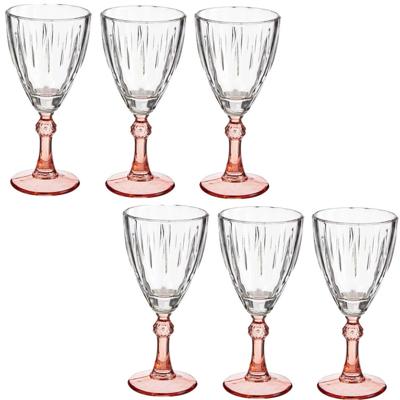 Vivalto Wijnglazen Exotic Collection - 12x stuks - op oranje voet - 275 ml