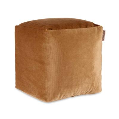 Arte Regal Poef - fluweel - bruin - 30 x 30 cm - vierkant - woondecoratie
