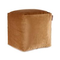 Arte Regal Poef - fluweel - bruin - 30 x 30 cm - vierkant - woondecoratie