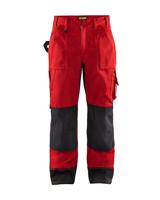 Blåkläder Werkbroek zonder spijkerzakken 15231860 | Rood/Zwart | Maat 44 - 7330509349946