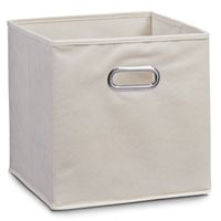 Set van 5x stuks beige opbergmanden/kastmanden 32 x 32 cm - thumbnail