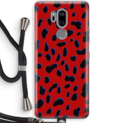 Red Leopard: LG G7 Thinq Transparant Hoesje met koord