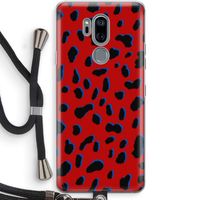 Red Leopard: LG G7 Thinq Transparant Hoesje met koord