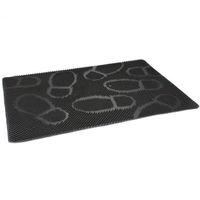 2x Stuks rubberen anti-slip deurmatten/buitenmatten zwart met noppen 60 x 40 cm