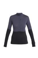 Icebreaker 200 Realfleece Descender LS Half Zip Fleece Dames Graphite/Black M