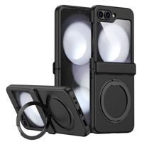 Lunso Samsung Galaxy Z Flip 7 backcover hoesje met MagSafe-ring - Zwart