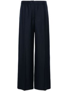 Moncler pantalon palazzo en serge - Bleu