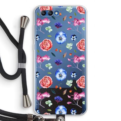 Bloemetjes: Honor 10 Transparant Hoesje met koord
