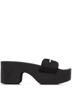 Alexander Wang claquettes à logo imprimé - Noir