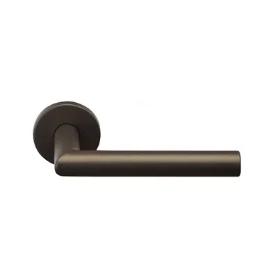 Deurkruk Formani | BASICS | LB2-19 | ronde rozet | Donker Brons