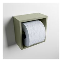 Mondiaz EASY Toiletrolhouder solid surface in- en opbouw 16x16 cm kleur Army