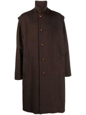 A.N.G.E.L.O. Vintage Cult manteau à col montant (années 1990) - Marron