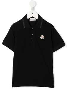 Moncler Enfant polo à patch logo - Noir