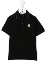 Moncler Enfant polo à patch logo - Noir - thumbnail