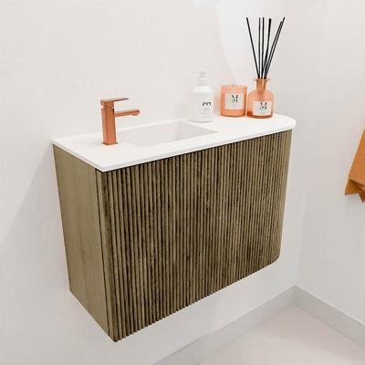 Toiletmeubel Mondiaz Joya | 61.6 cm | Meubelkleur Dusk | Faye wastafel Talc Links | 1 kraangat Toiletmeubel Mondiaz Joya | 61.6 cm | Meubelkleur Dusk | Faye wastafel Talc Links | 1 kraangat