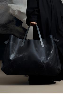 Leren XL-shoppertas Regina - BLACK - U