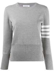 Thom Browne pull à 4 bandes signature - Gris