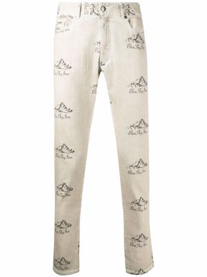 BLUE SKY INN pantalon à logo imprimé - Tons neutres
