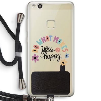Happy days: Huawei Ascend P10 Lite Transparant Hoesje met koord