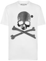 Philipp Plein t-shirt en coton à imprimé tête de mort - Blanc - thumbnail