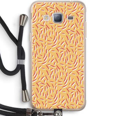 Camouflage: Samsung Galaxy J3 (2016) Transparant Hoesje met koord