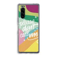 Don't call: Sony Xperia 5 Transparant Hoesje