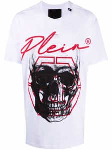 Philipp Plein t-shirt à imprimé tête de mort - Blanc