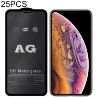 25 stuks AG matte Frosted volledige cover gehard glas voor iPhone XR