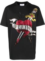 Philipp Plein t-shirt à logo strassé - Noir