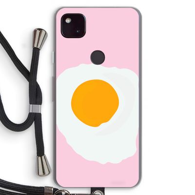 Sunny side up: Pixel 4a 5G Transparant Hoesje met koord