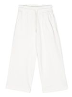 MSGM Kids pantalon de jogging en coton à patch logo - Blanc