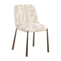 Richmond Eetkamerstoel 'Lana' Graffic stof, kleur Beige