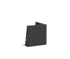 Keerwand aluminium buitenhoek 50x50x50cm.