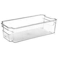 Koelkast/keuken organizer bak - transparant - kunststof - L31 x B15 x H9 cm - groente lade