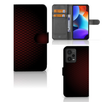 Xiaomi Redmi Note 12 Pro Plus Telefoon Hoesje Geruit Rood - thumbnail