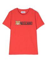 Moschino Kids t-shirt en coton à logo imprimé - Rouge