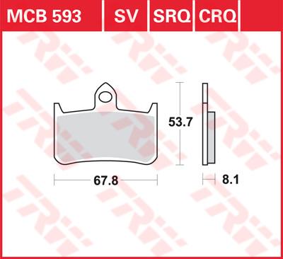 TRW Remblokken, en remschoenen voor de moto, MCB593CRQ Hyper carbon