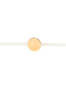 Jil Sander ceinture en cuir à détail de disque - Blanc