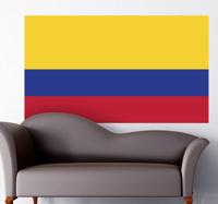Muursticker vlag Colombia