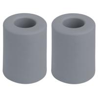 Benson Deurbuffers / deurstoppers rubbers - 2x - grijs - 50 x 35 mm - met schroefbevestiging