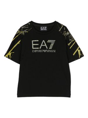 Emporio Armani Kids T-shirt met logoprint - Zwart Emporio Armani Kids T-shirt met logoprint - Zwart