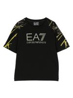 Emporio Armani Kids T-shirt met logoprint - Zwart - thumbnail