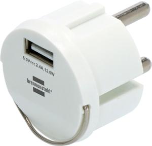 Brennenstuhl 1508110 USB-oplader 12 W Binnen, Thuis Uitgangsstroom (max.) 2400 mA Aantal uitgangen: 1 x USB-A