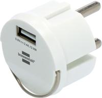 Brennenstuhl USB-oplader 12 W Binnen, Thuis Uitgangsstroom (max.) 2400 mA Aantal uitgangen: 1 x USB-A - thumbnail