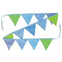 Goki katoenen vlaggenlijn blauw/groen
