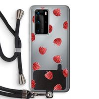 Framboosjes: Huawei P40 Pro Transparant Hoesje met koord